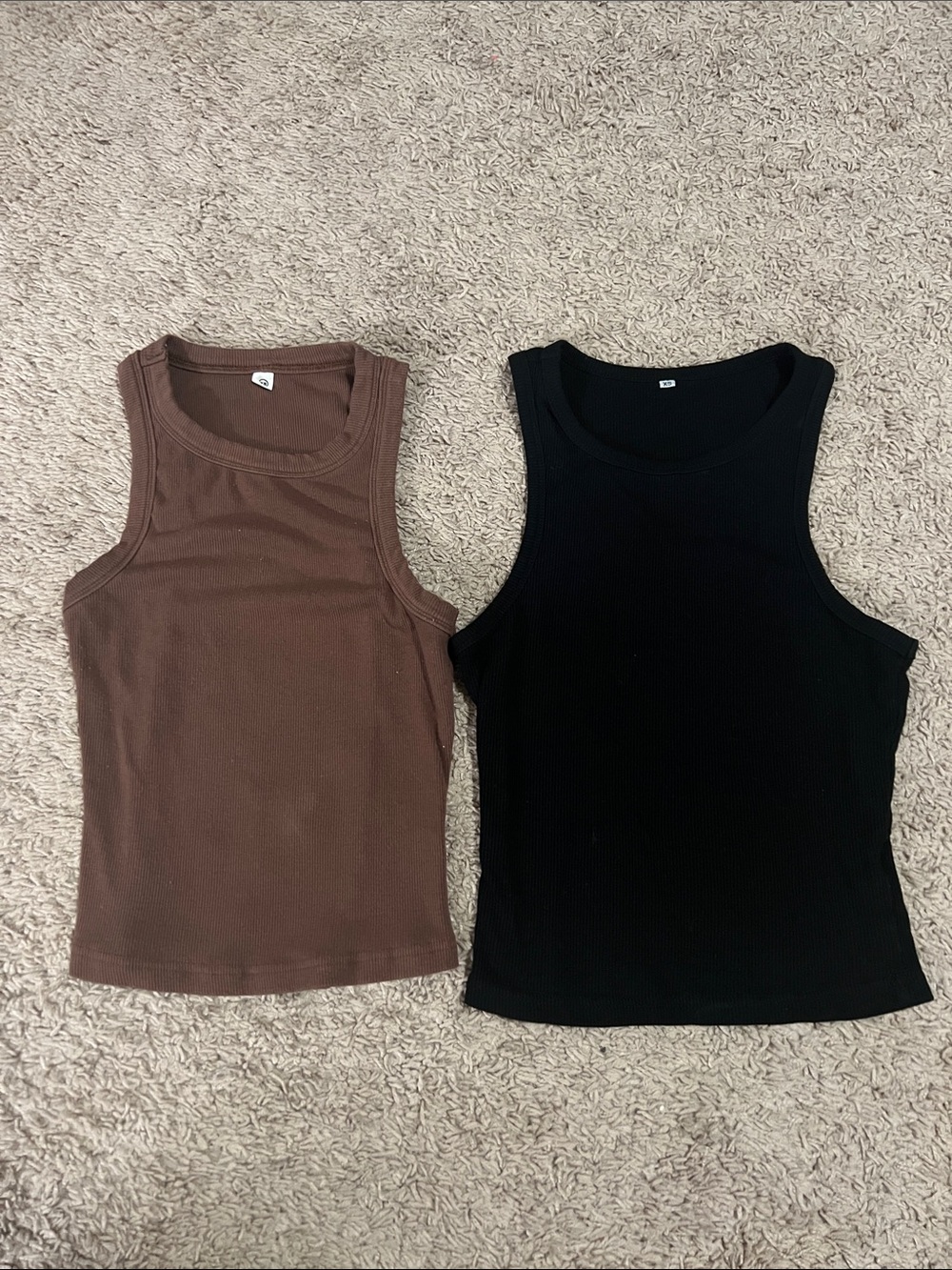 Bundle Ribbed Tank Top - Black / Brown